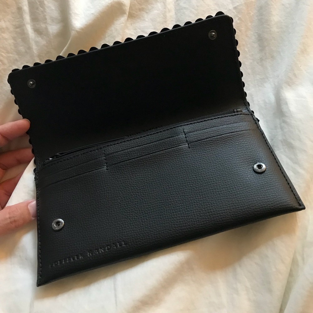Loeffler Randall Navy Scallop Oversize Wallet - Picture 6 of 8